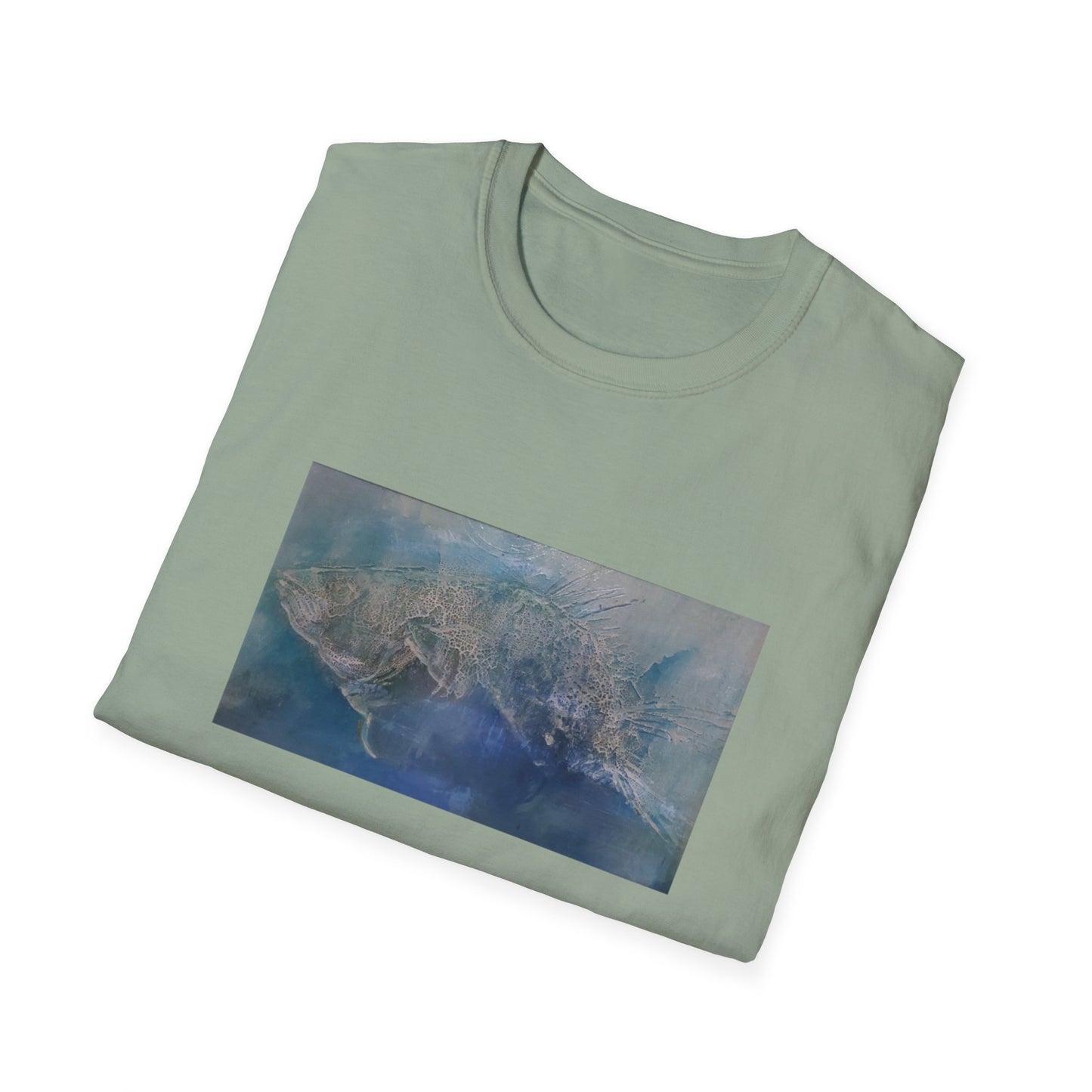 Ocean Impressionistic Fish Authentic Art Tee Shirt - "Nature's Wrath"