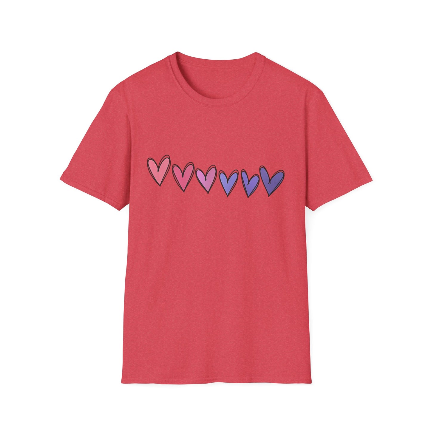 Cute Hearts Graphic Women's Softstyle Tee-Shirt