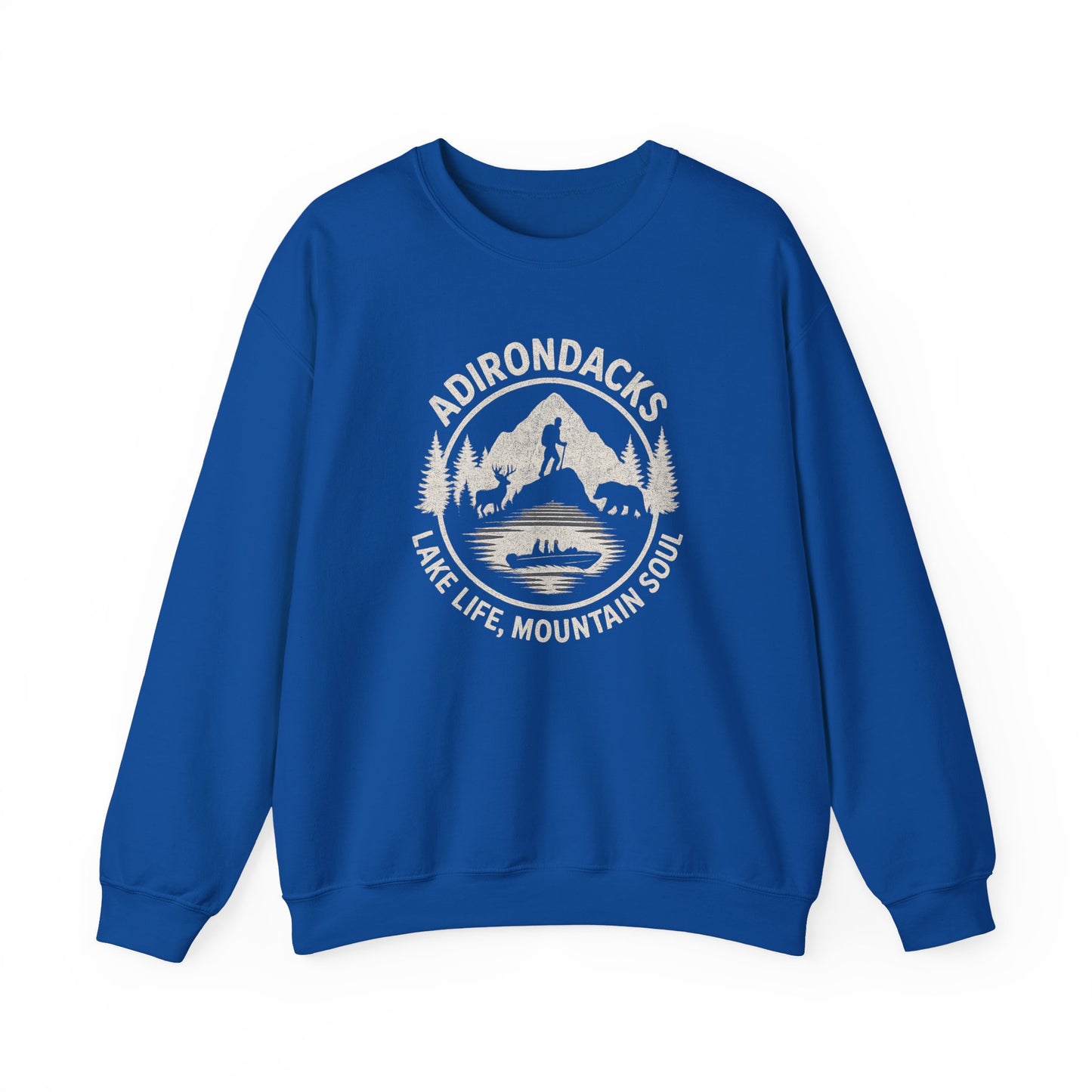 Cozy Adirondack Adventure Sweatshirt - "Lake Life, Mountain Soul"
