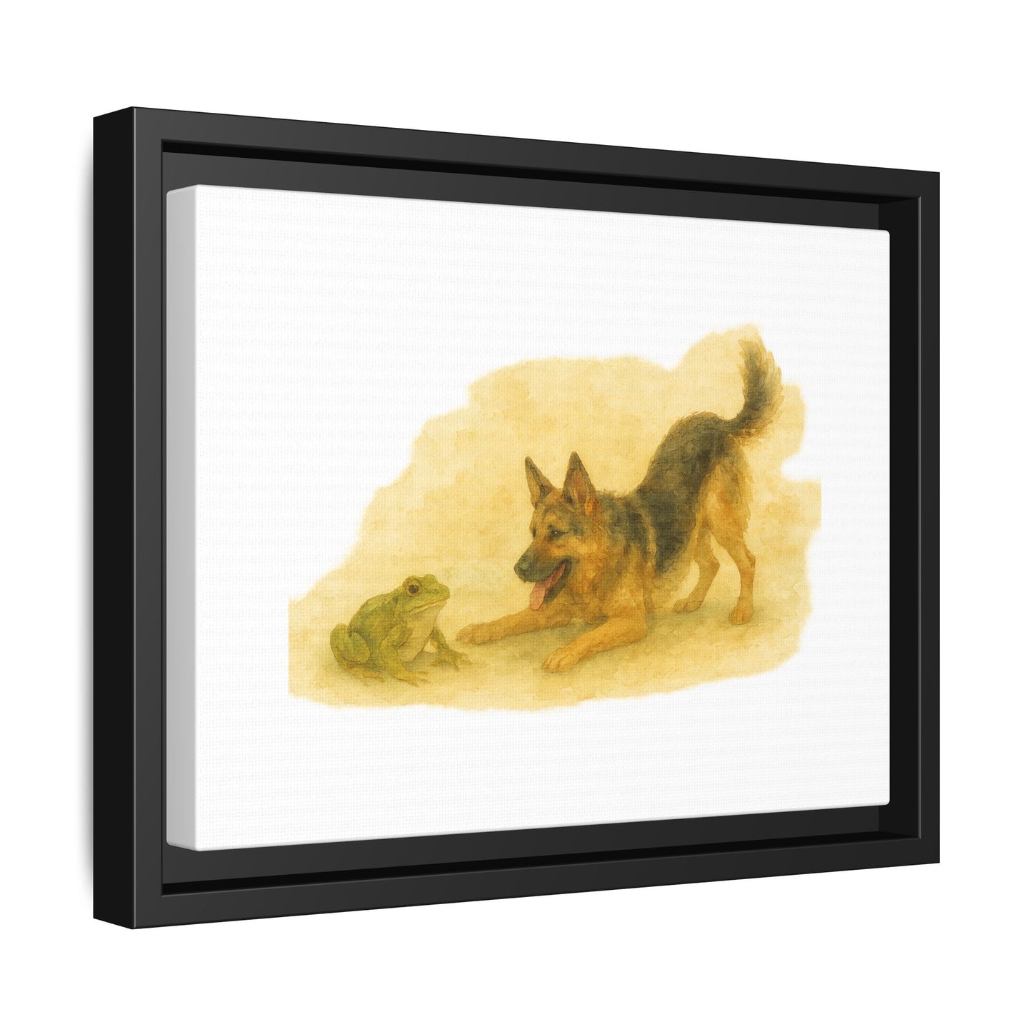 Whimsical Pet Art Canvas, Dog and Frog Framed Wall Decor, Perfect for Animal Lovers, Nursery Art, Gift for Homeowners, Unique [...]