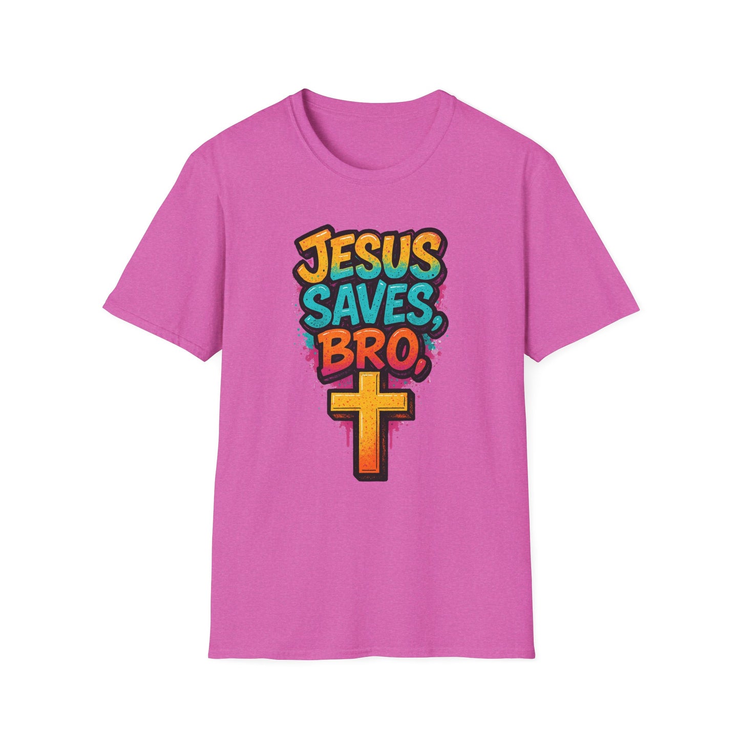 Jesus Saves, Bro Graphic Softstyle Tee-Shirt