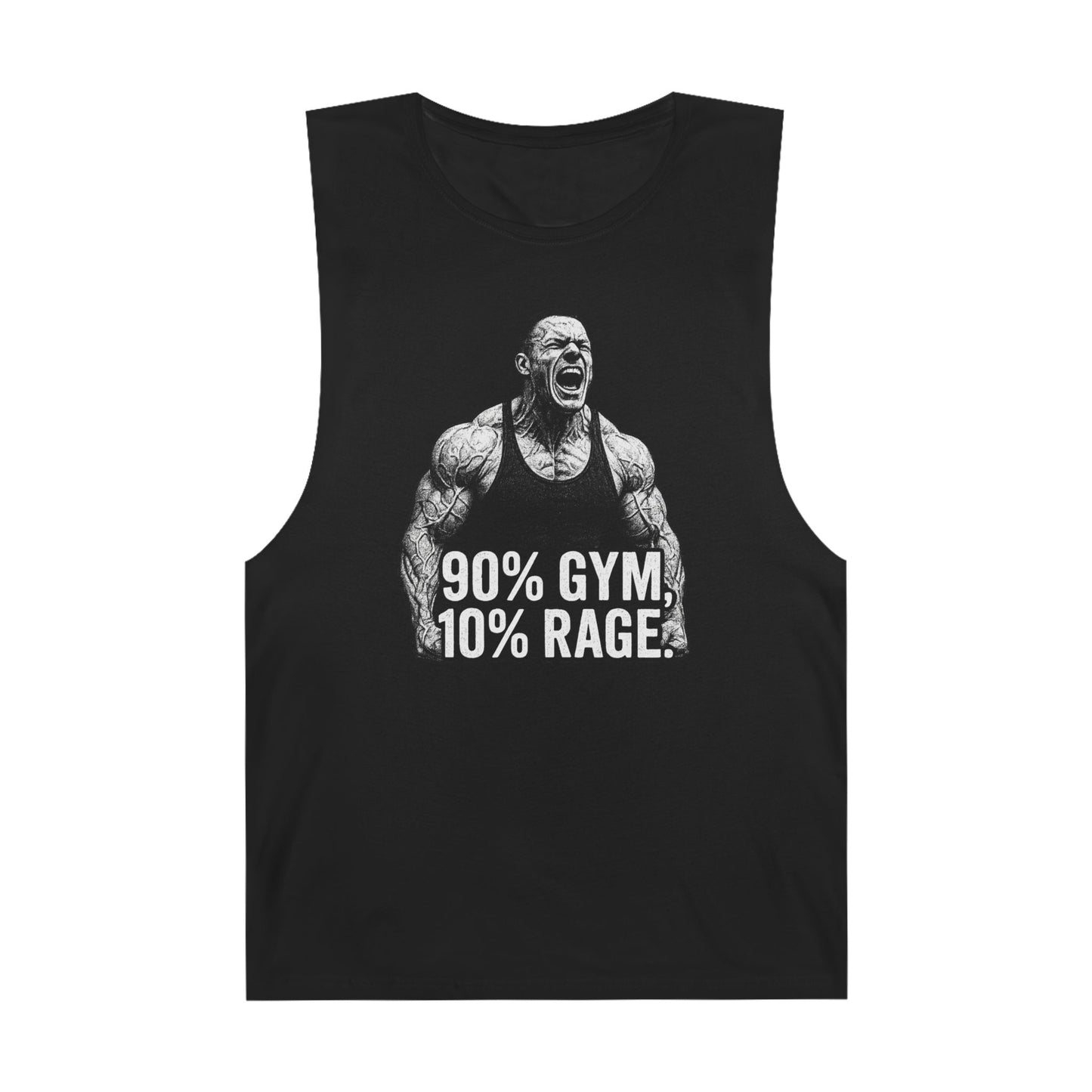Grit Forge Athletics - "90% Gym, 10% Rage" Men's Bodybuilding Tank Top