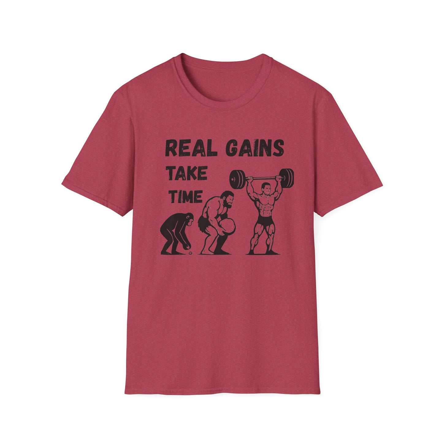 Grit Forge Athletics - "Real Gains Take Time" Motivational Tee