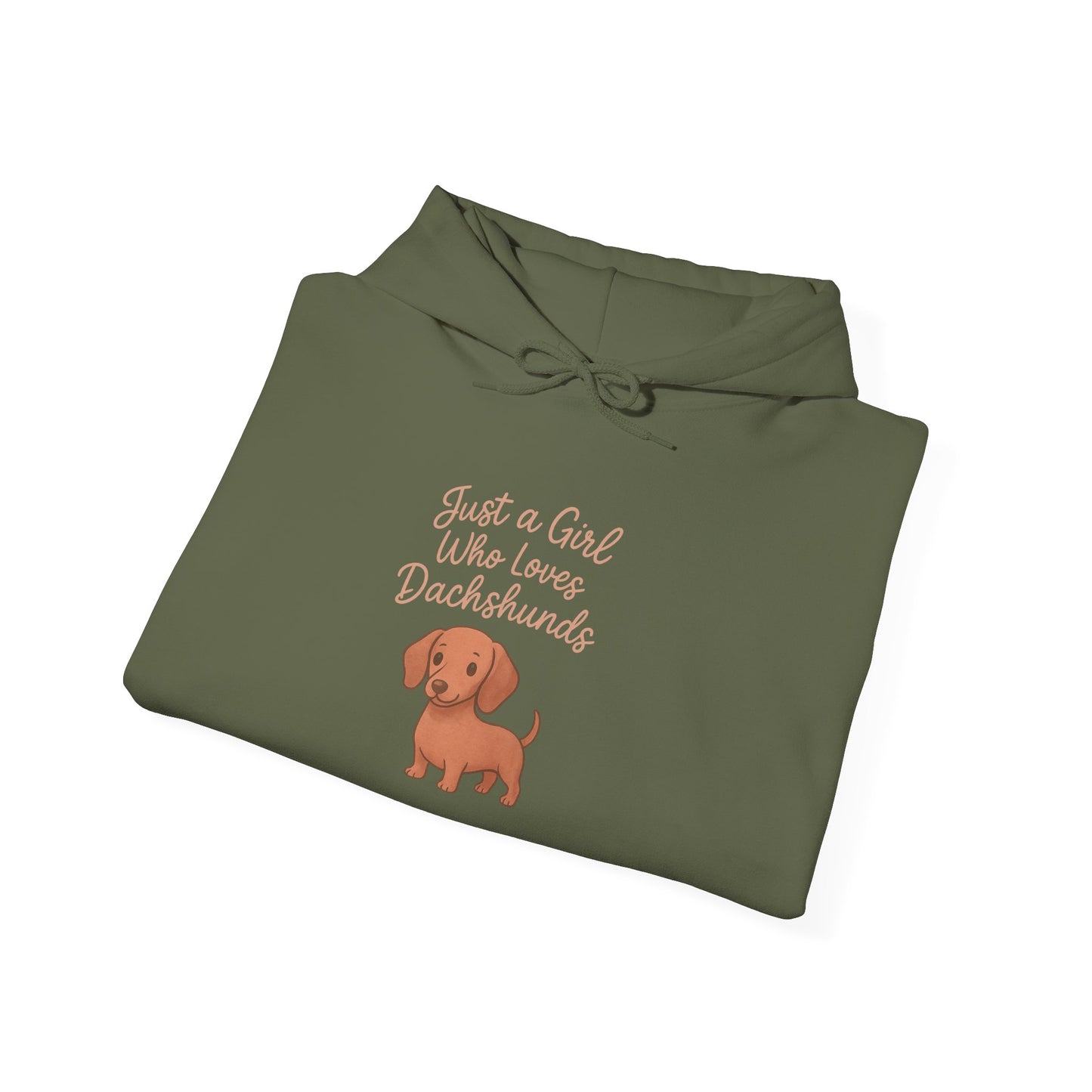 Dachshund Lover Cozy Hoodie - "Just a Girl Who Loves Dachshunds"