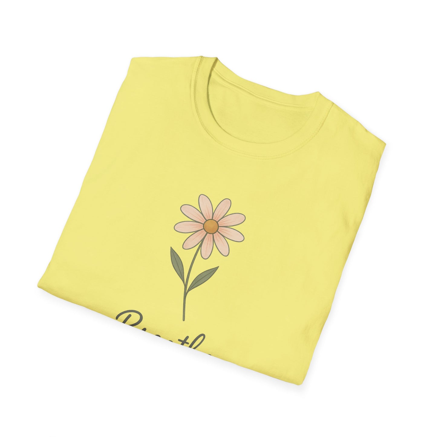 Breathe Floral Relaxed Fit Inspirational Tee-Shirt