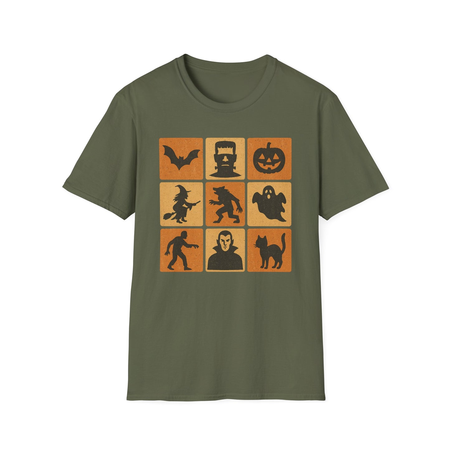 Halloween-Themed Monster Graphic Tee Shirt