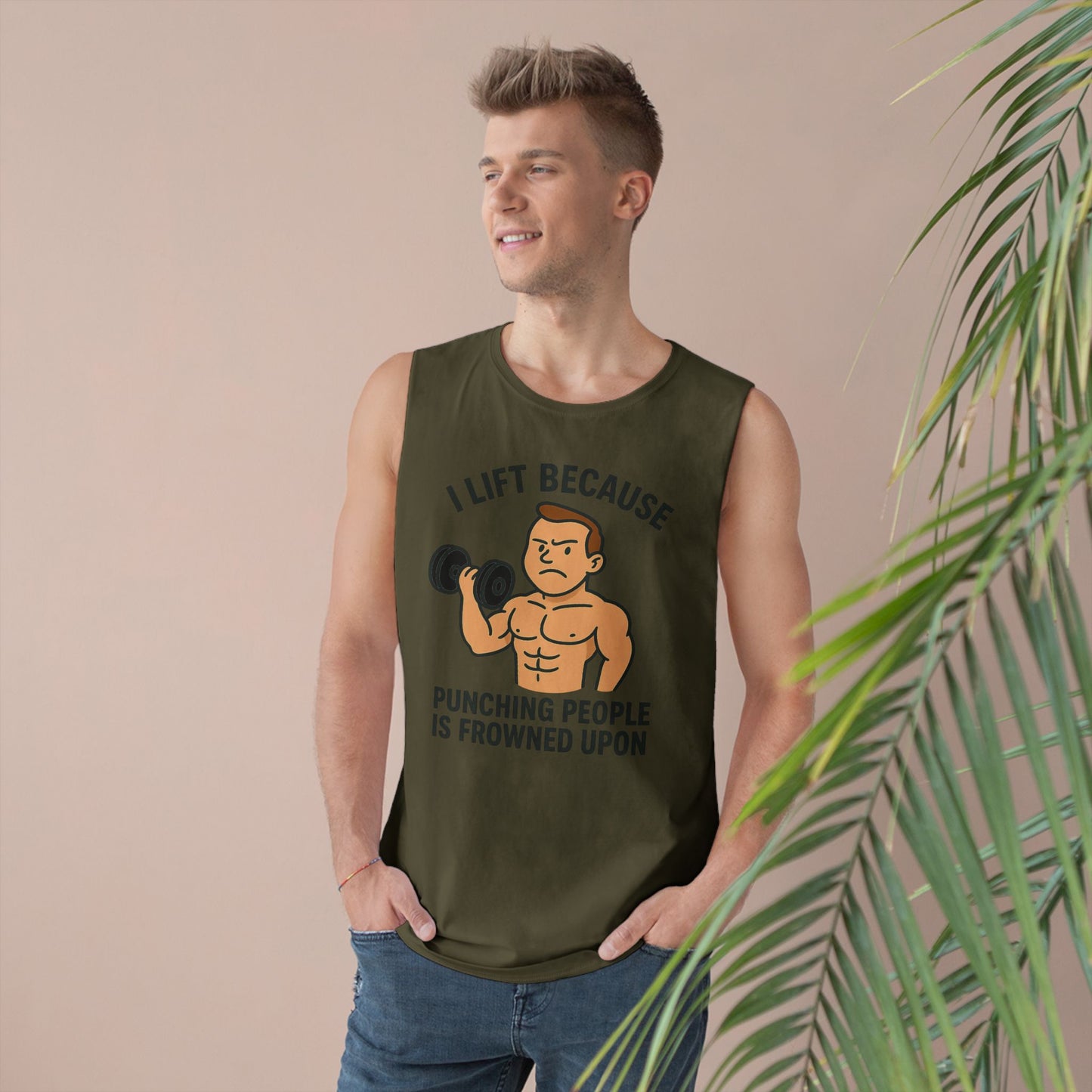 Grit Forge Athletics - "I Lift Because Punching People is Frowned Upon" Weightlifting Tank