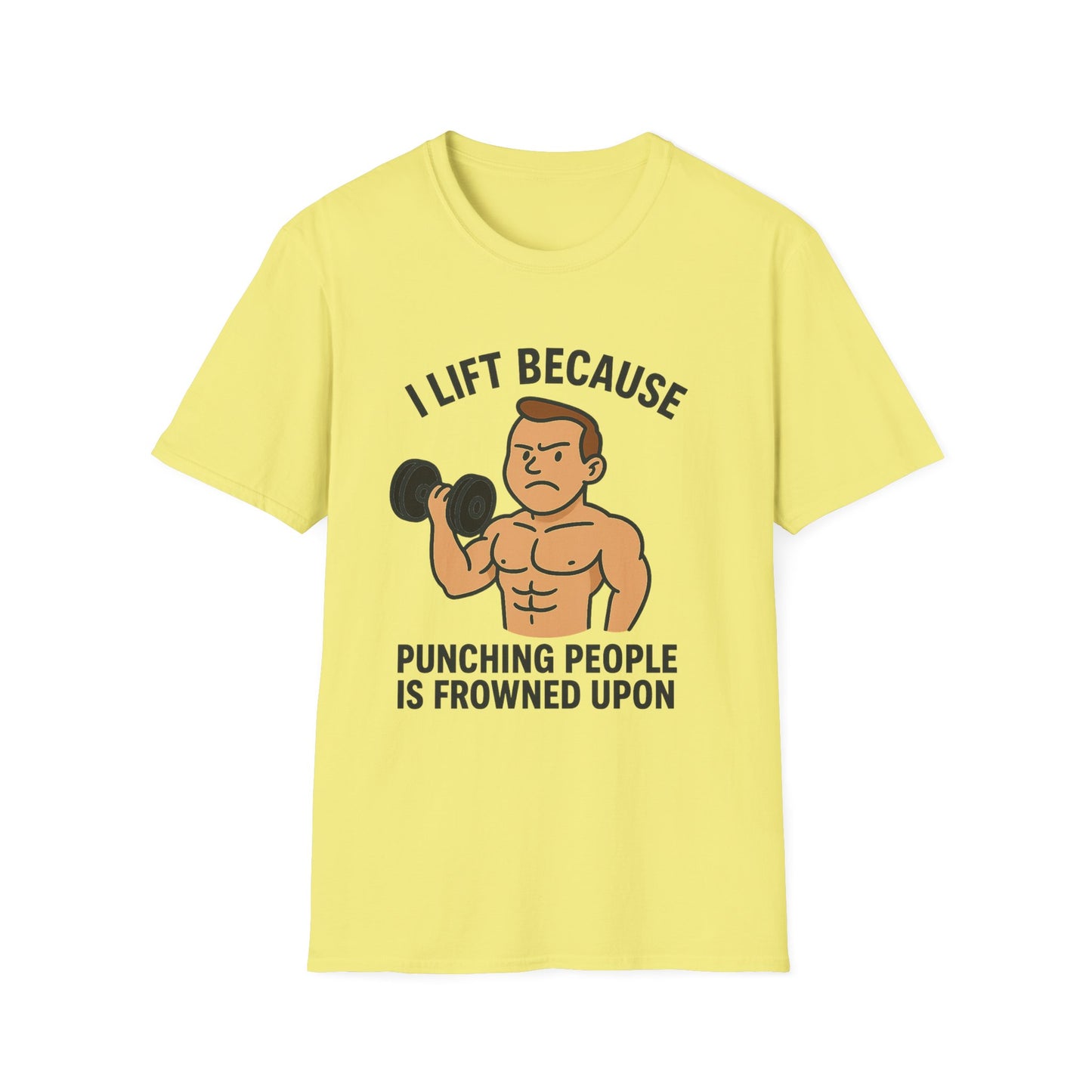 Grit Forge Athletics - "I Lift Because Punching People is Frowned Upon" Weightlifting Tee