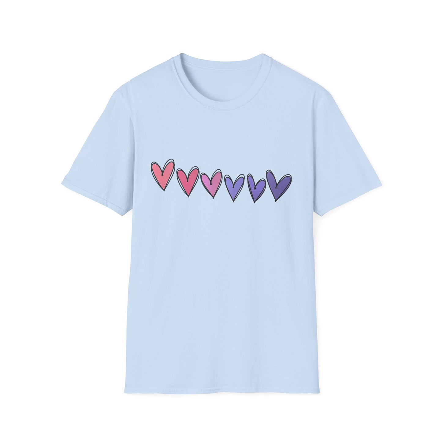 Cute Hearts Graphic Women's Softstyle Tee-Shirt