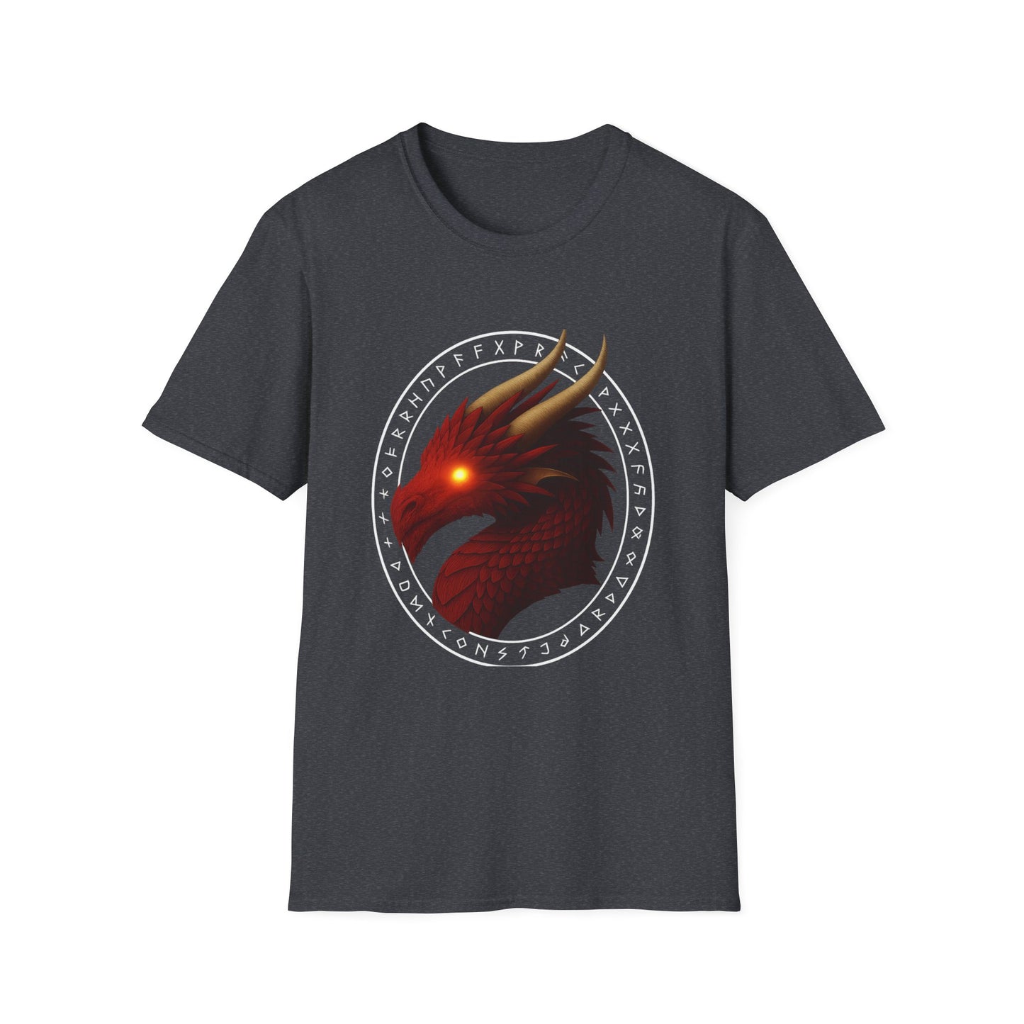 Bold Red Dragon Graphic Tee Set within Elvin Runes