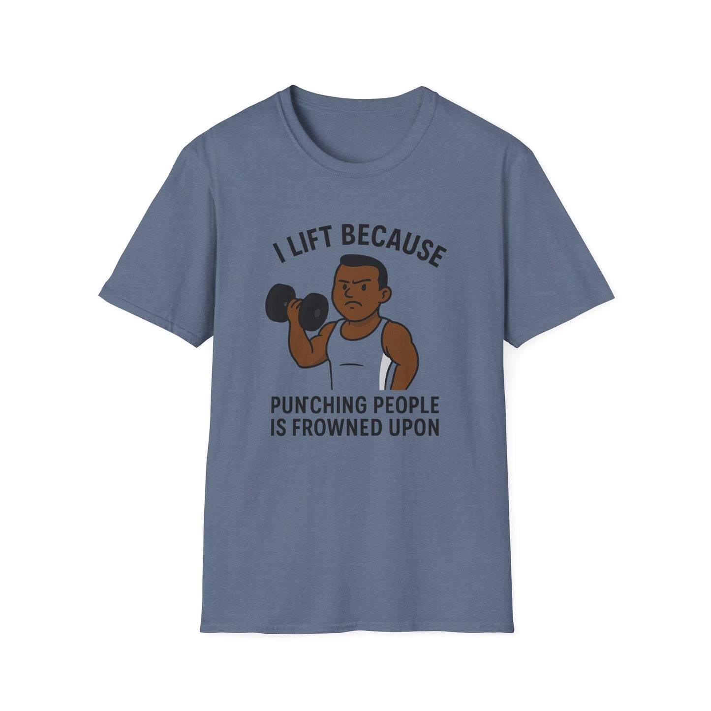 Grit Forge Athletics - "I Lift Because Punching People is Frowned Upon" Weightlifting Tee