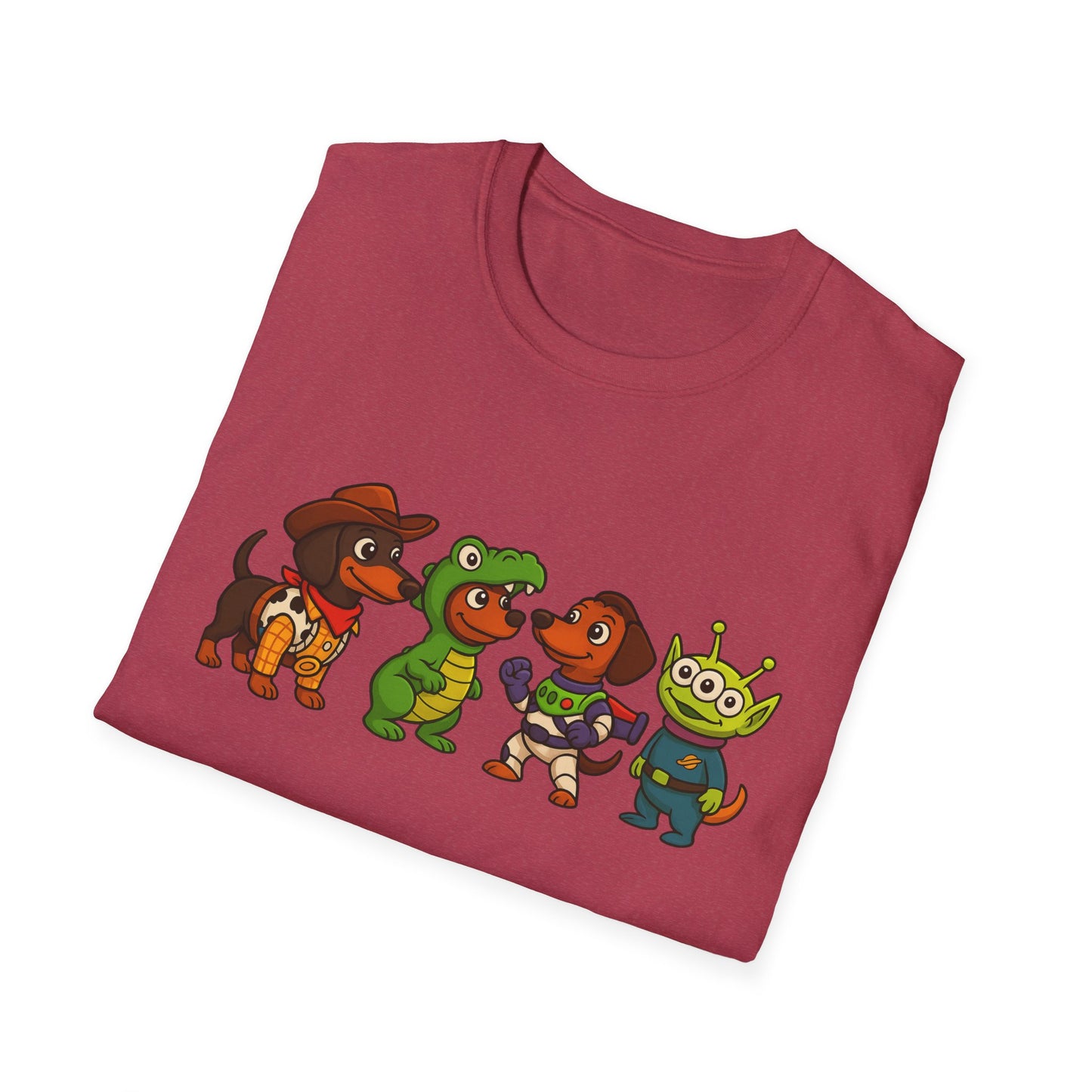 Cute Dachshund Halloween Cartoon Ensemble Tee Shirt