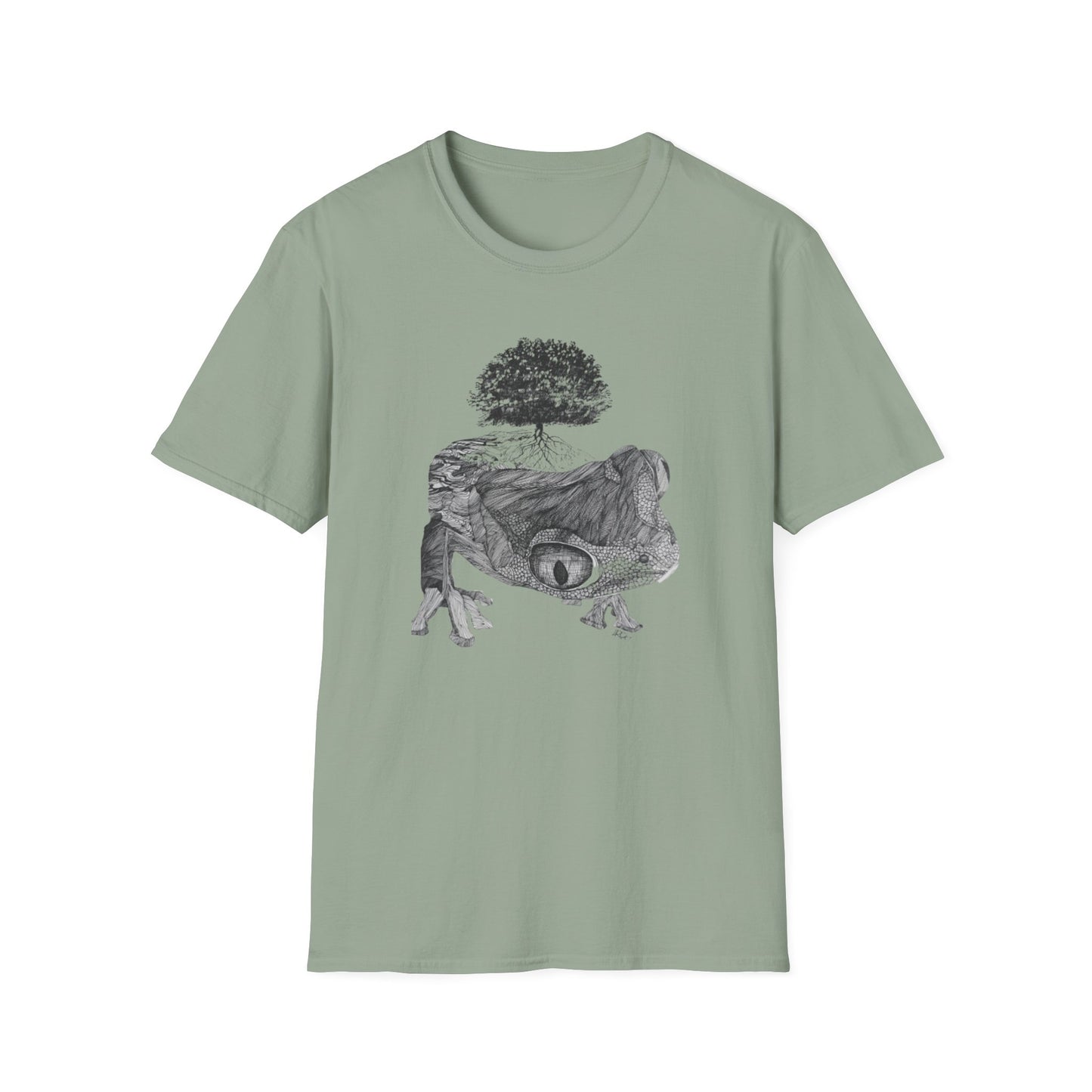 Abundant Life 1960s Frog Creative Graphic Tee - "Gaia's Shepherd"