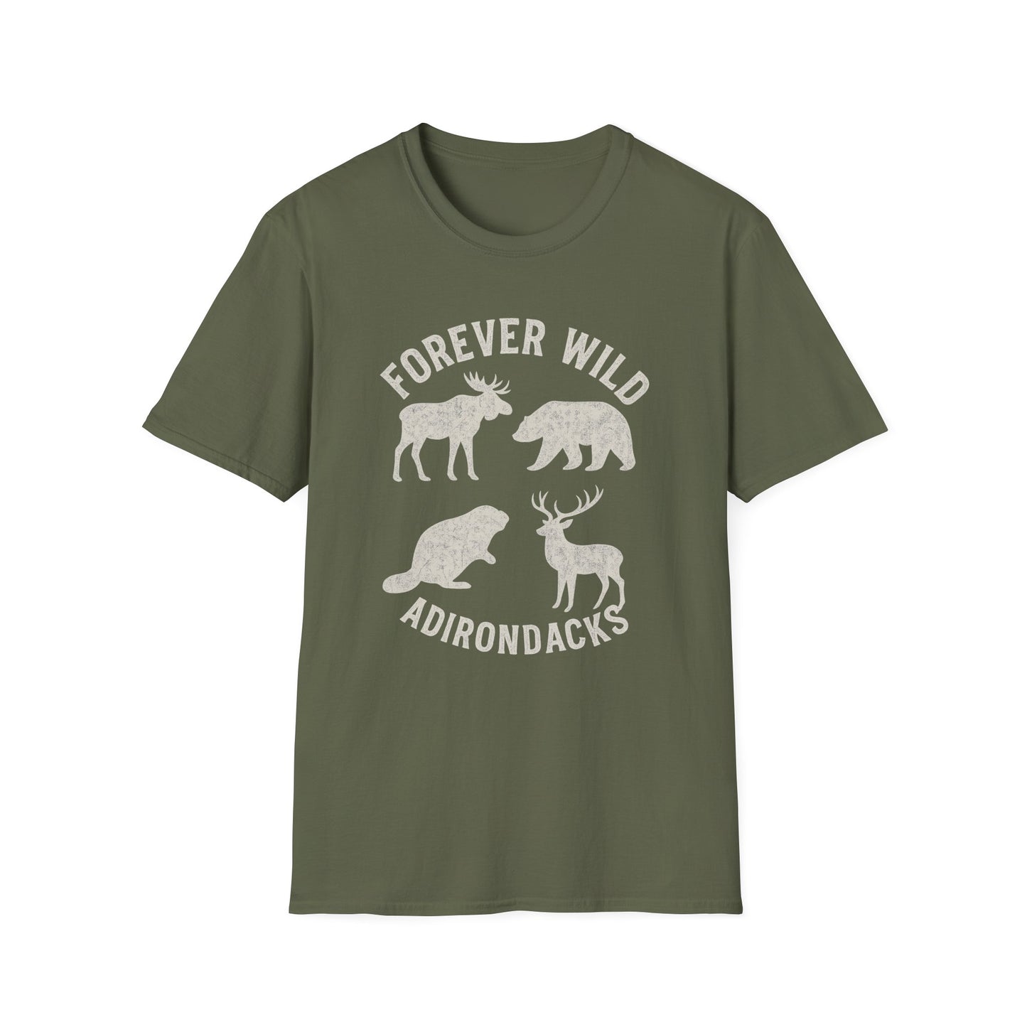Adirondack Wildlife Softstyle Tee-Shirt - "Forever Wild"