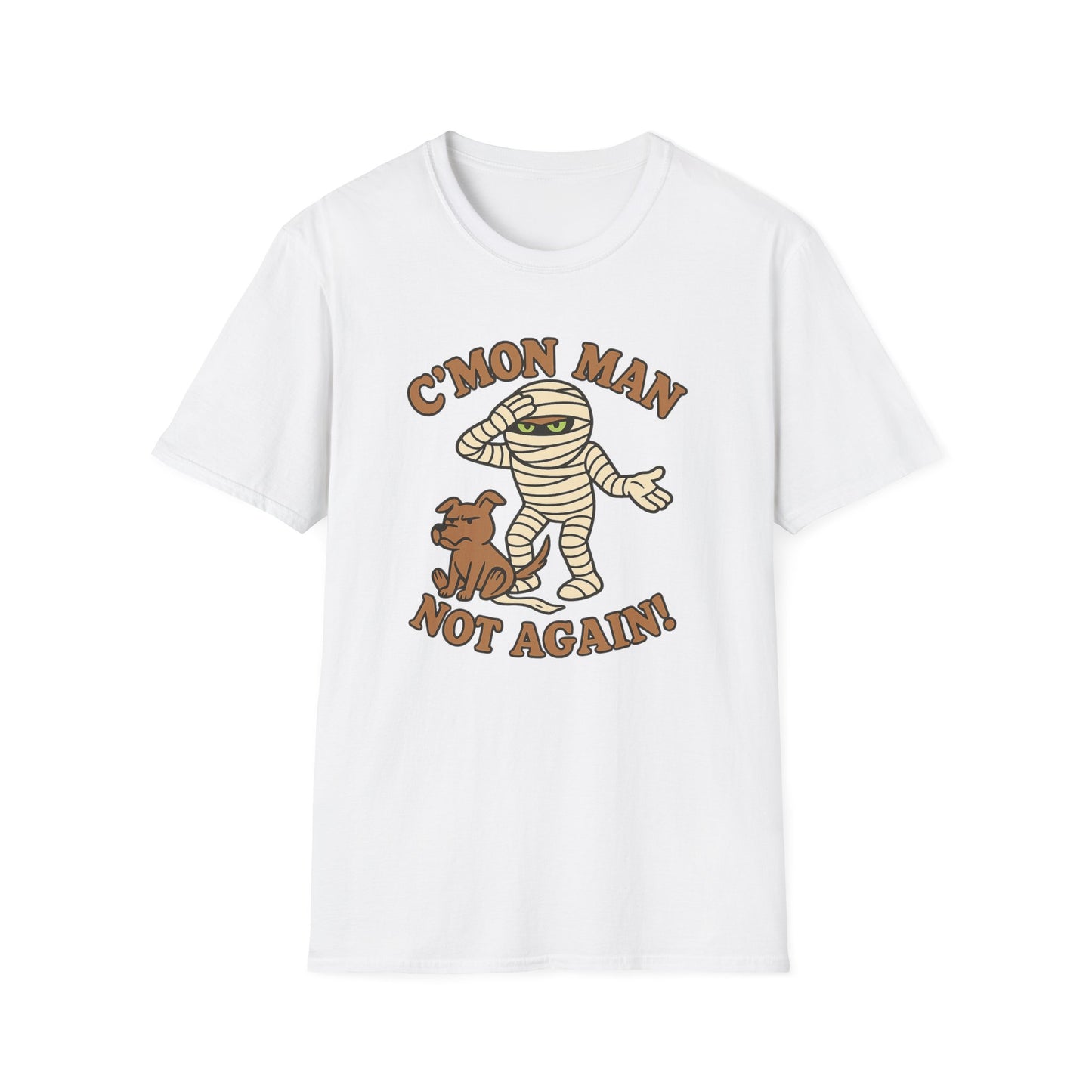 Funny Halloween Mummy and Dog Casual Graphic Tee