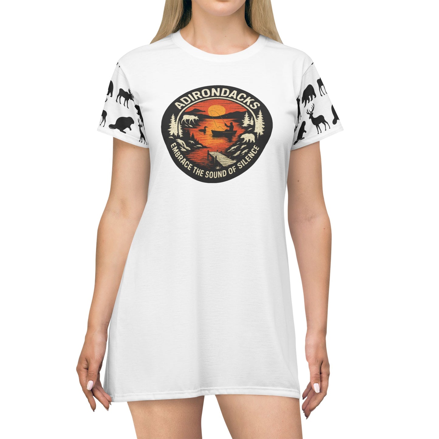 Adirondack Nature Tee-Shirt Bed Dress - "Embrace the Sound of Silence"