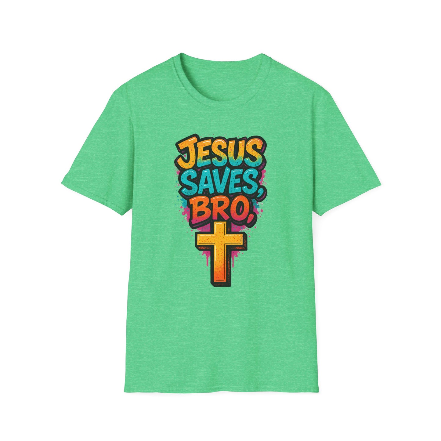 Jesus Saves, Bro Graphic Softstyle Tee-Shirt