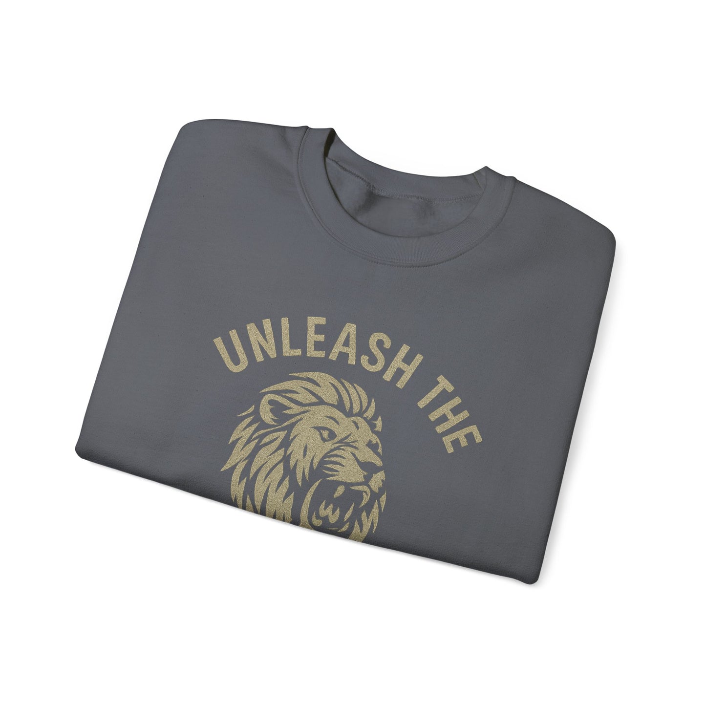 Grit Forge Athletics - Unleash the Beast Motivational Crewneck Sweatshirt