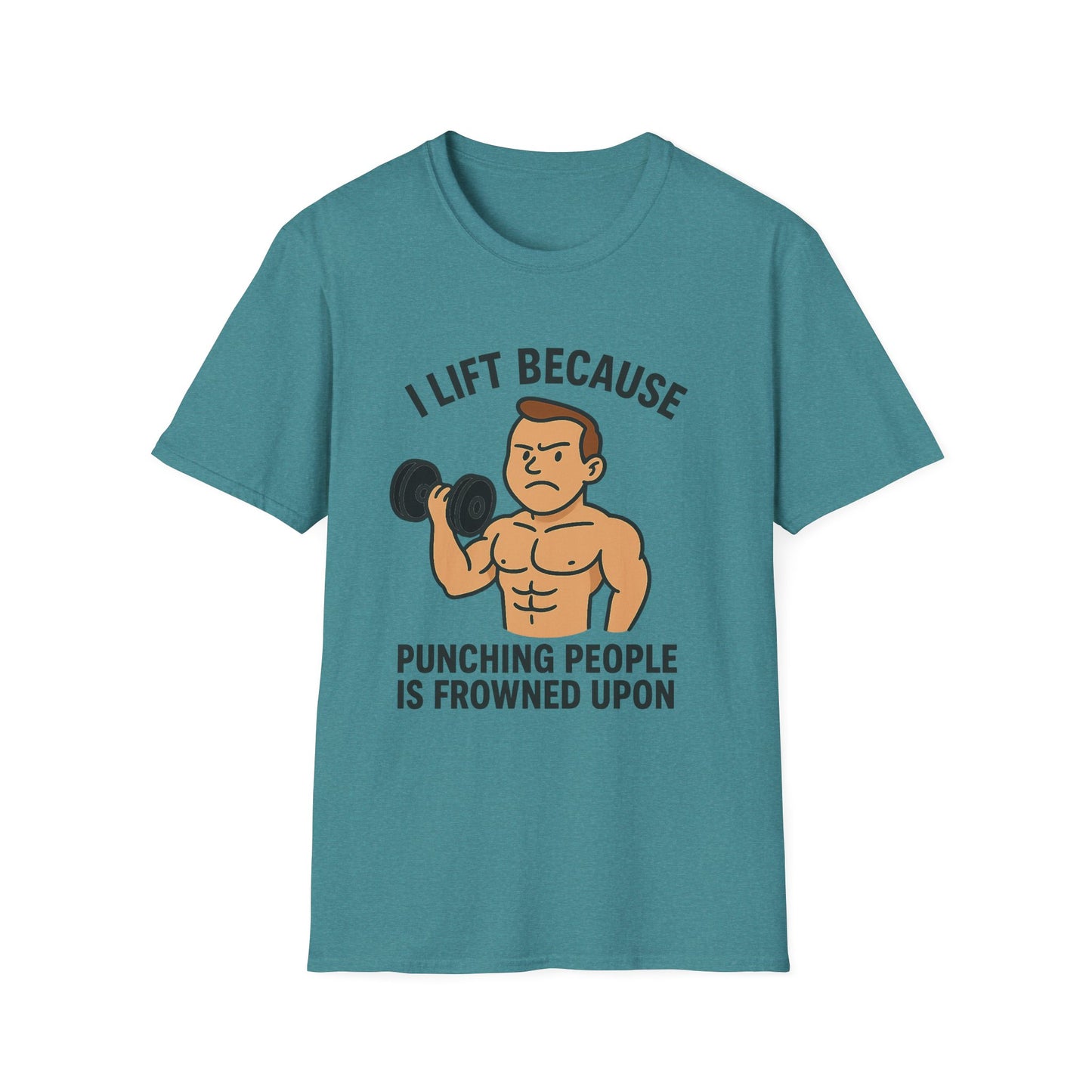Grit Forge Athletics - "I Lift Because Punching People is Frowned Upon" Weightlifting Tee