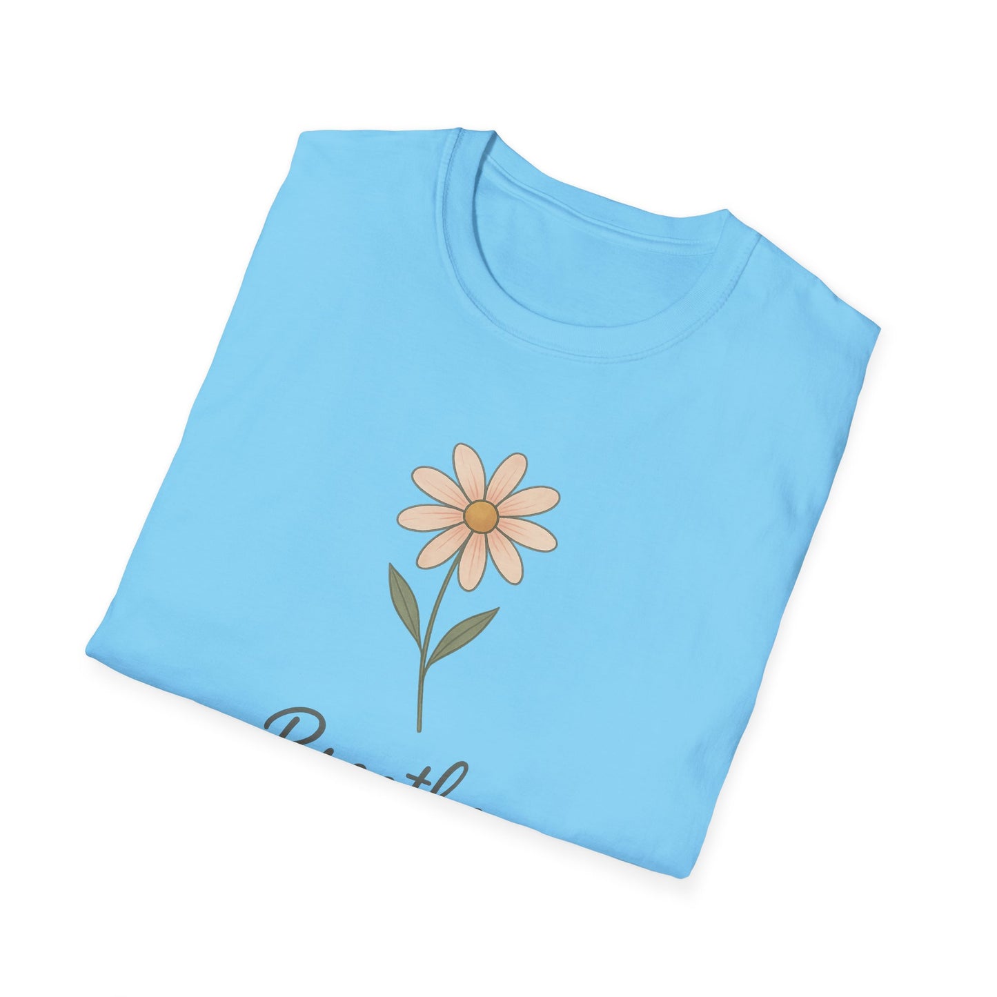 Breathe Floral Relaxed Fit Inspirational Tee-Shirt