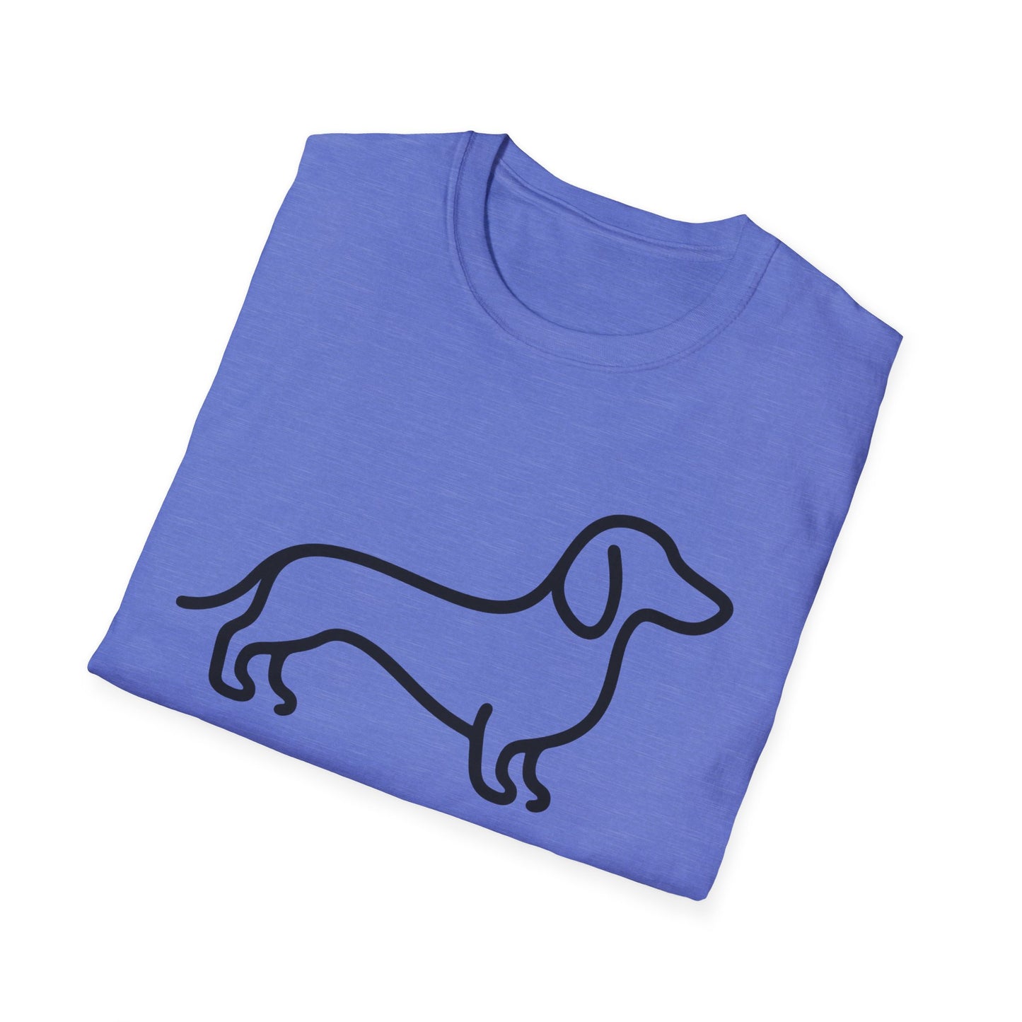 Dachshund Outline Softstyle T-Shirt for Dog Lovers