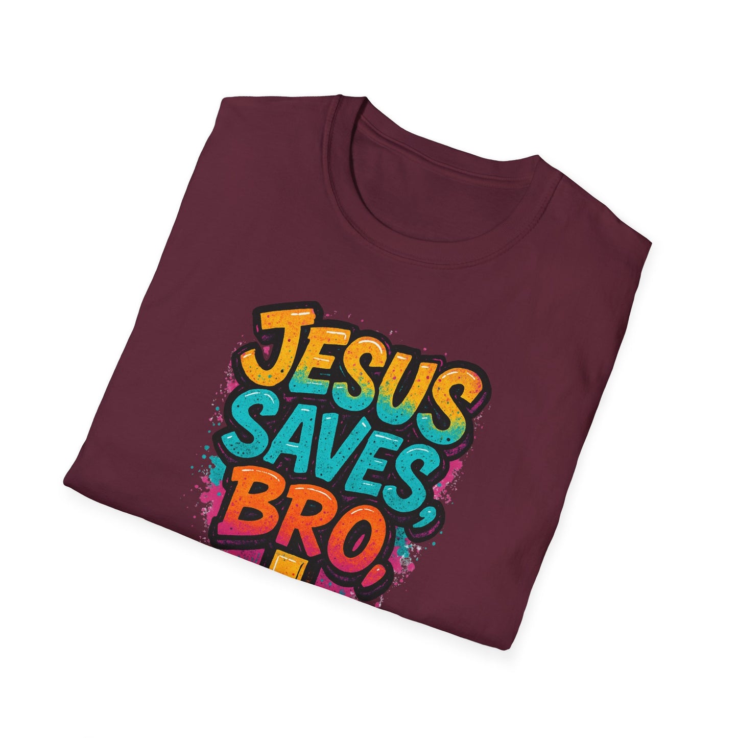 Jesus Saves, Bro Graphic Softstyle Tee-Shirt