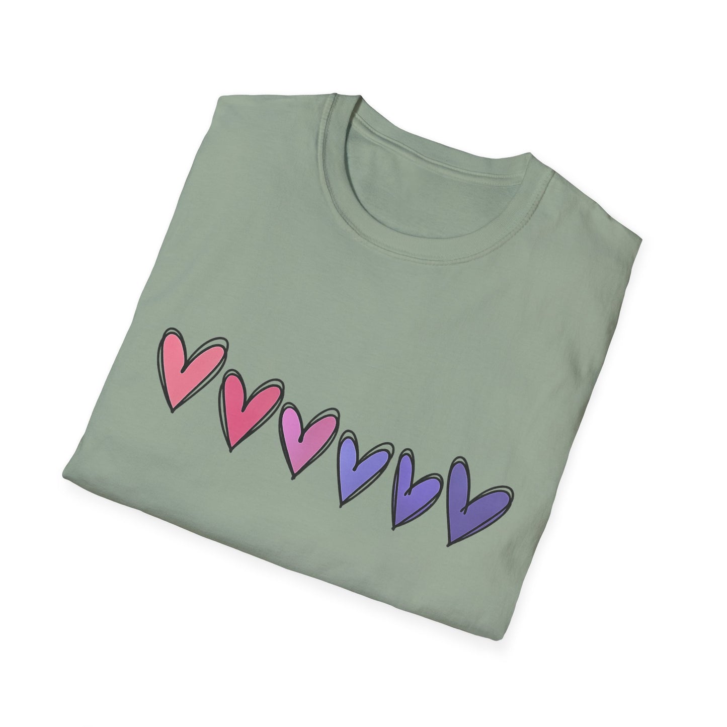 Cute Hearts Graphic Women's Softstyle Tee-Shirt