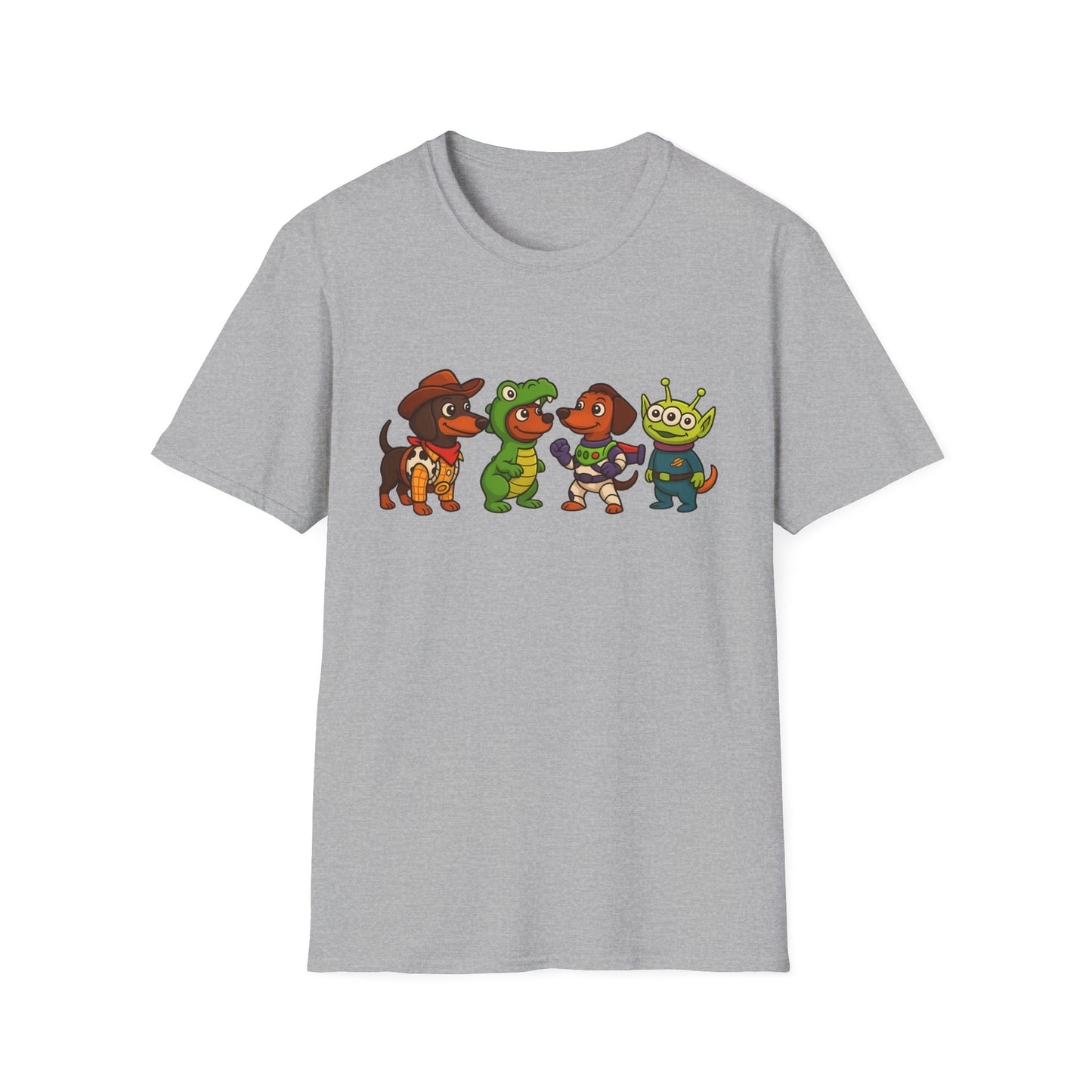 Cute Dachshund Halloween Cartoon Ensemble Tee Shirt
