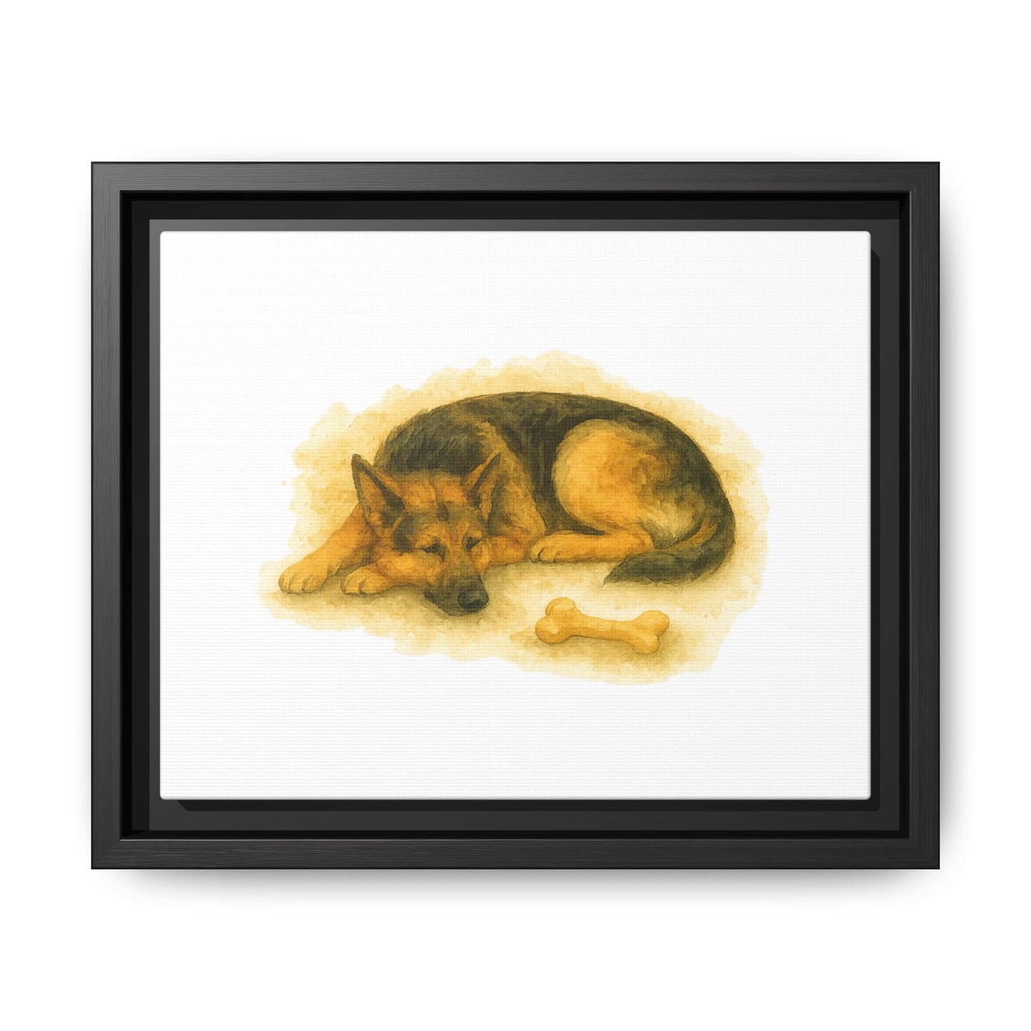 Dog Art Framed Canvas Print, German Shephard, Pet Decor for Dog Lovers, Wall Art for Home, Perfect Gift for Dog Owners, Animal Lover Decor