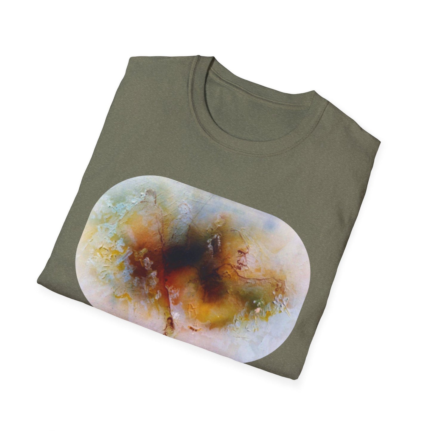 Vibrant Abstract 1960s Painting Print Tee - "Fall of Olympus"