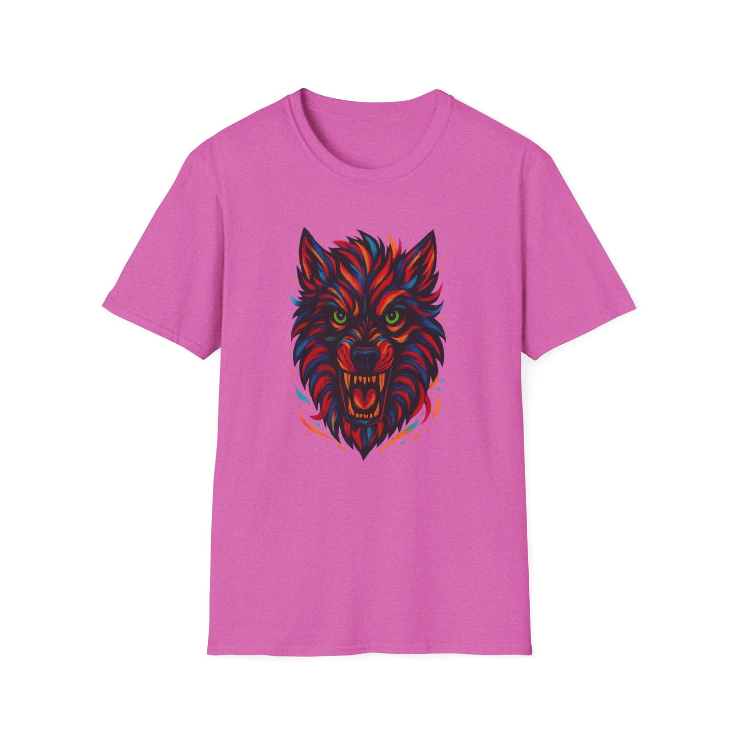 Colorful Werewolf Graphic Halloween Tee-Shirt