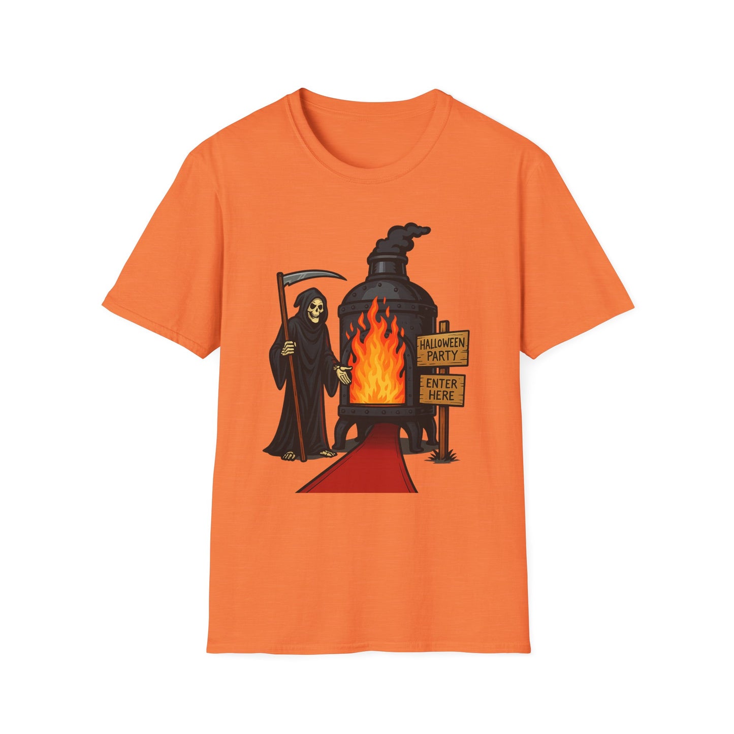 Grim Reaper Halloween Party Comedic Tee-Shirt