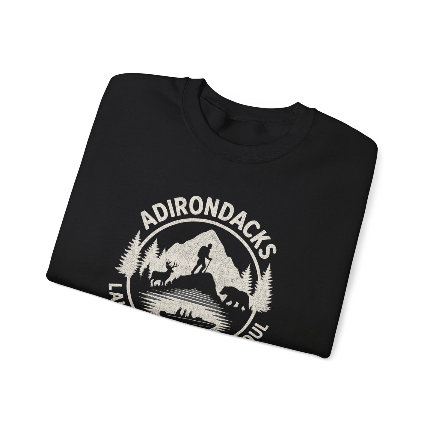 Cozy Adirondack Adventure Sweatshirt - "Lake Life, Mountain Soul"
