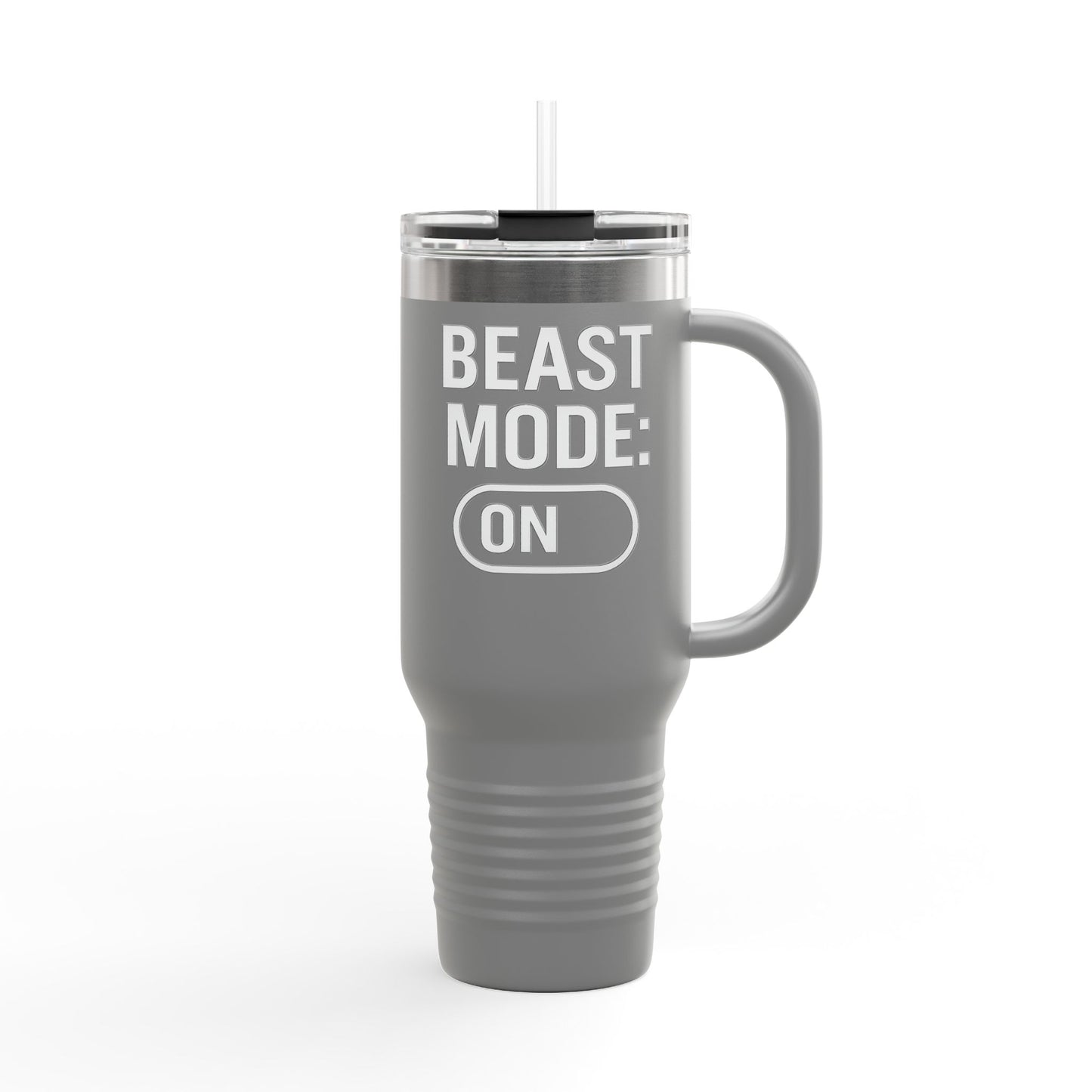 Grit Forge Athletics - Beast Mode Insulated Travel Mug | 40oz Motivational Cup for Gym Lovers, Coffee, Fitness, Sports, Adventure, Gifts