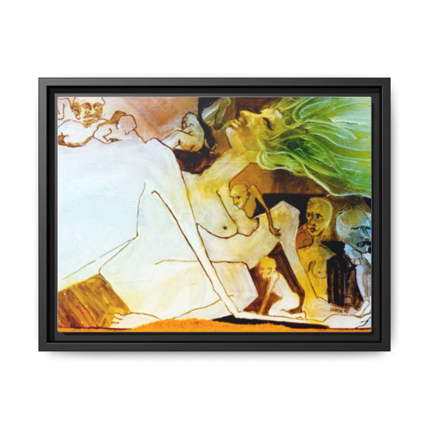 Authentic 1960s Painting - "Hedonism" Print