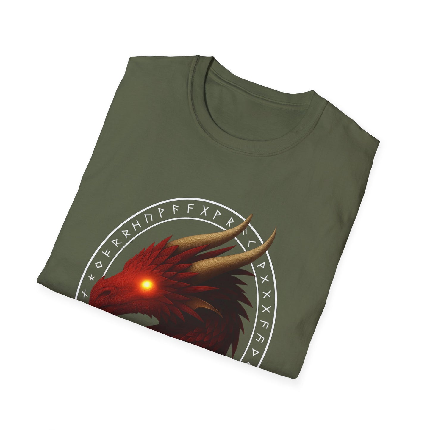 Bold Red Dragon Graphic Tee Set within Elvin Runes