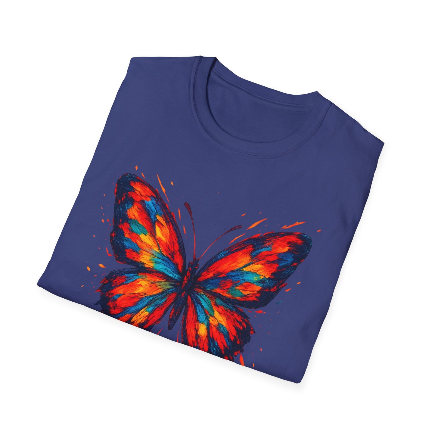 Colorful, Striking Butterfly Graphic Tee-Shirt