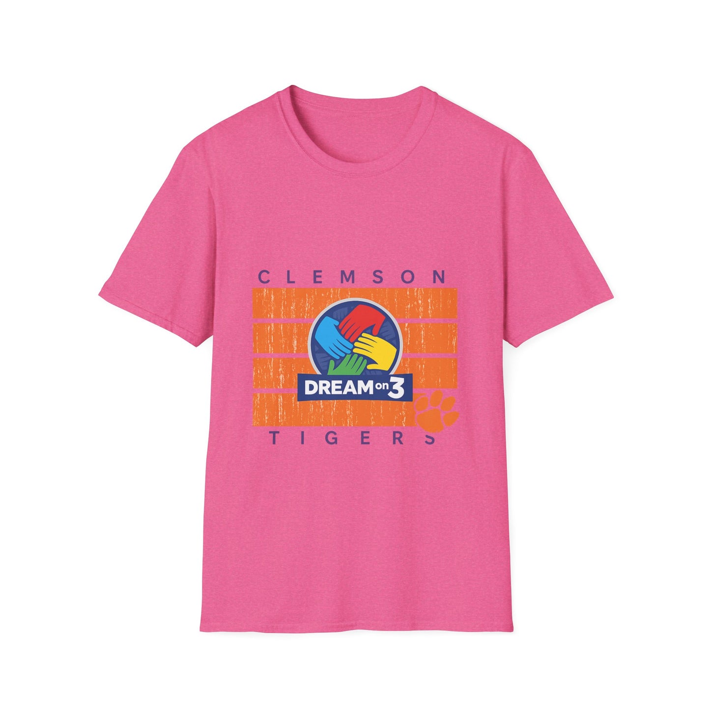 Clemson Tigers Dream on 3 Unisex Softstyle T-Shirt, Casual Tee, College Apparel, Graduation Gift, School Spirit Wear