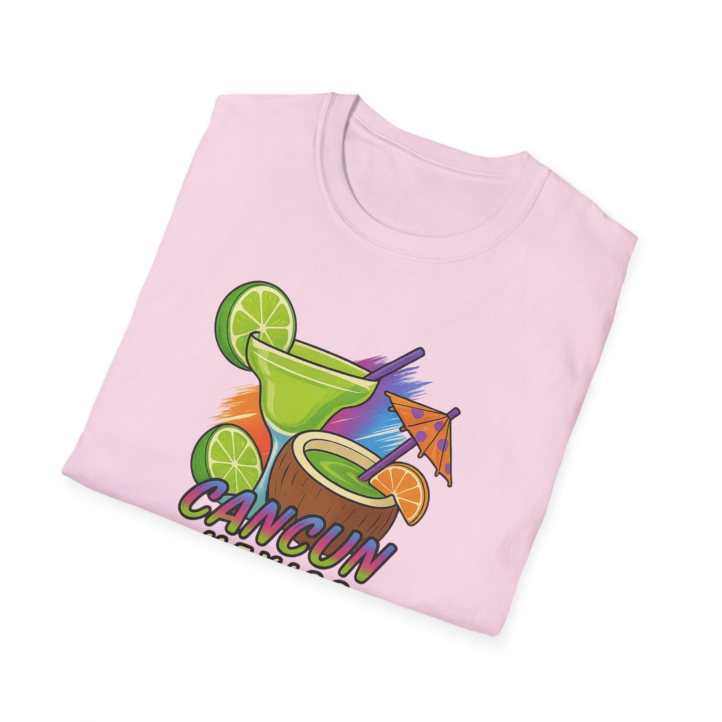 Cancun Beach Time, Cocktails, and Fun Tee-Shirt for Him or Her