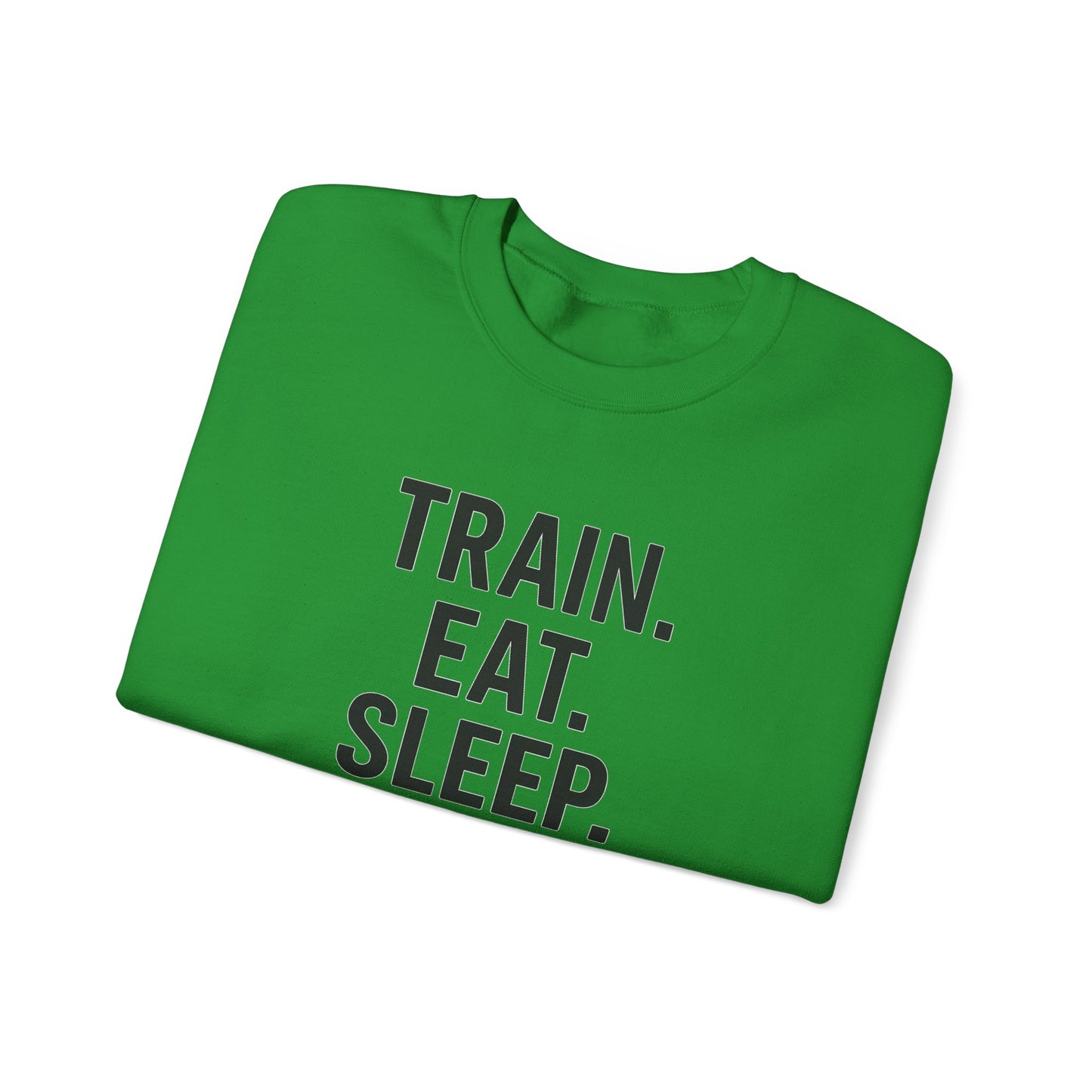 Grit Forge Athletics - "Train. Eat. Sleep. Repeat." Motivational Crewneck Sweatshirt