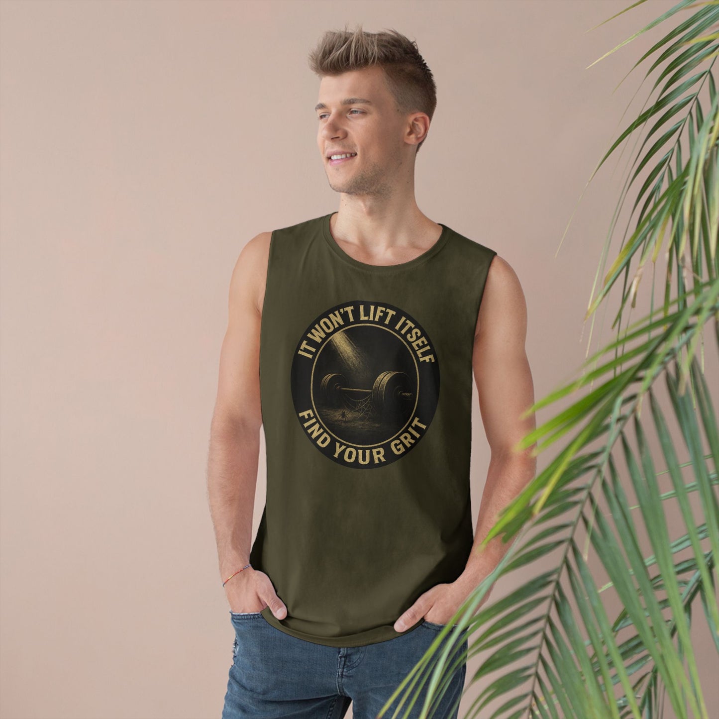 Grit Forge Athletics - "It Won't Lift Itself" Motivational Tank Top