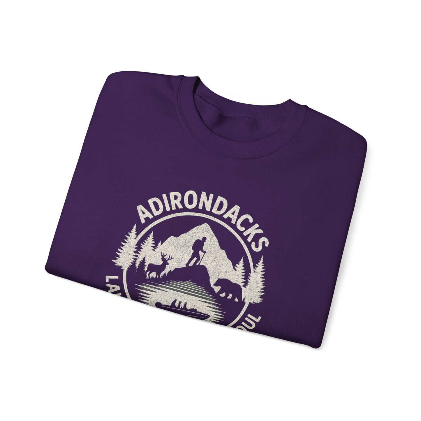 Cozy Adirondack Adventure Sweatshirt - "Lake Life, Mountain Soul"