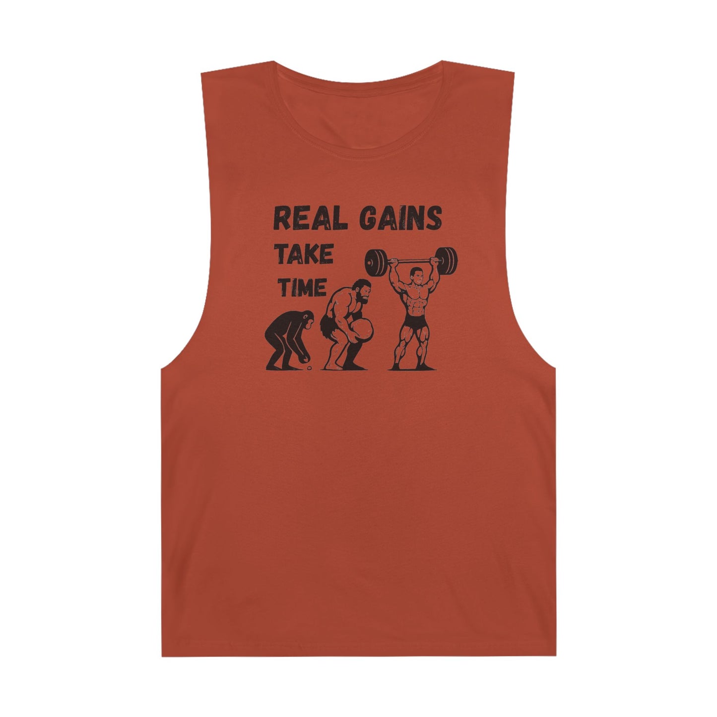 Grit Forge Athletics - "Real Gains Take Time" Weightlifting Tank Top
