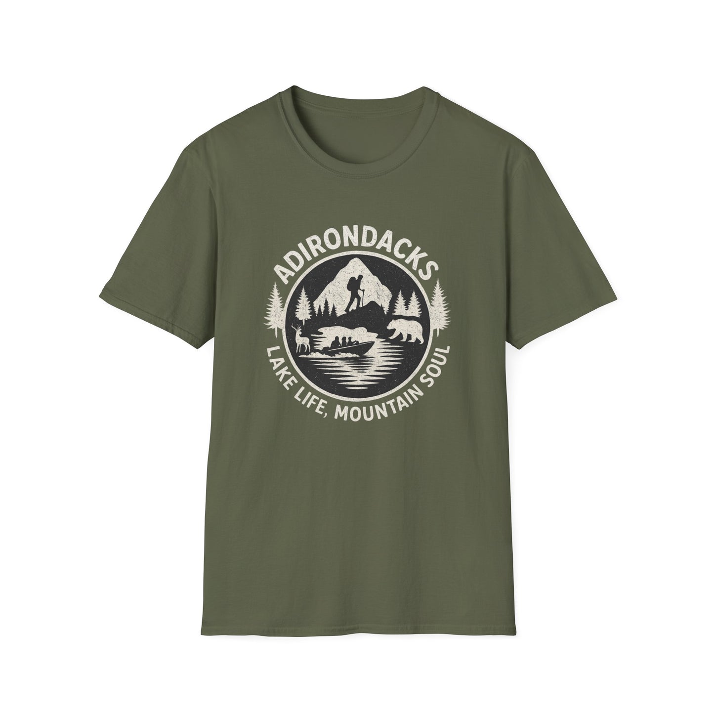 Adirondacks Lake Life T-Shirt - "Lake Life, Mountain Soul"