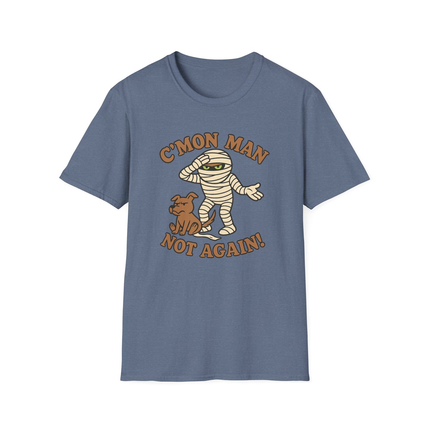 Funny Halloween Mummy and Dog Casual Graphic Tee