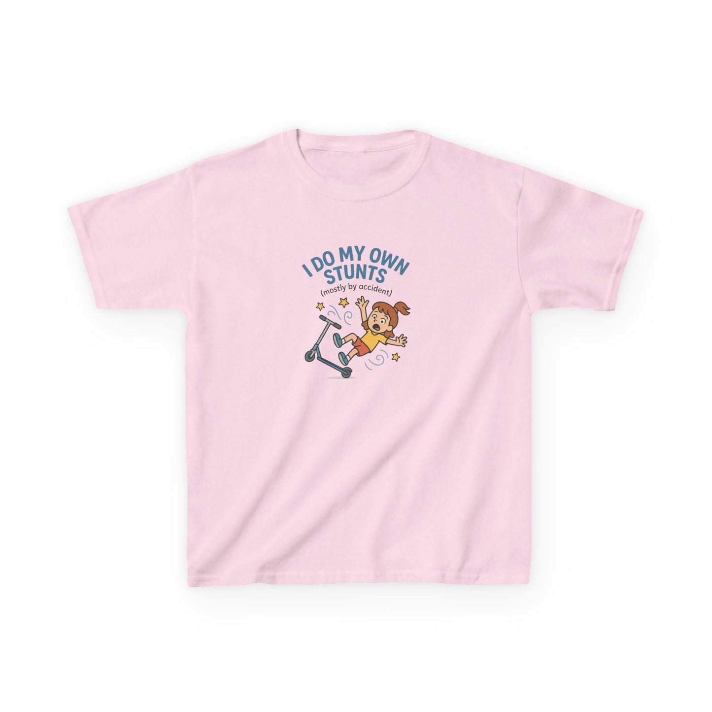 KIDS' "I Do My Own Stunts" Whimsical T-Shirt for Girls