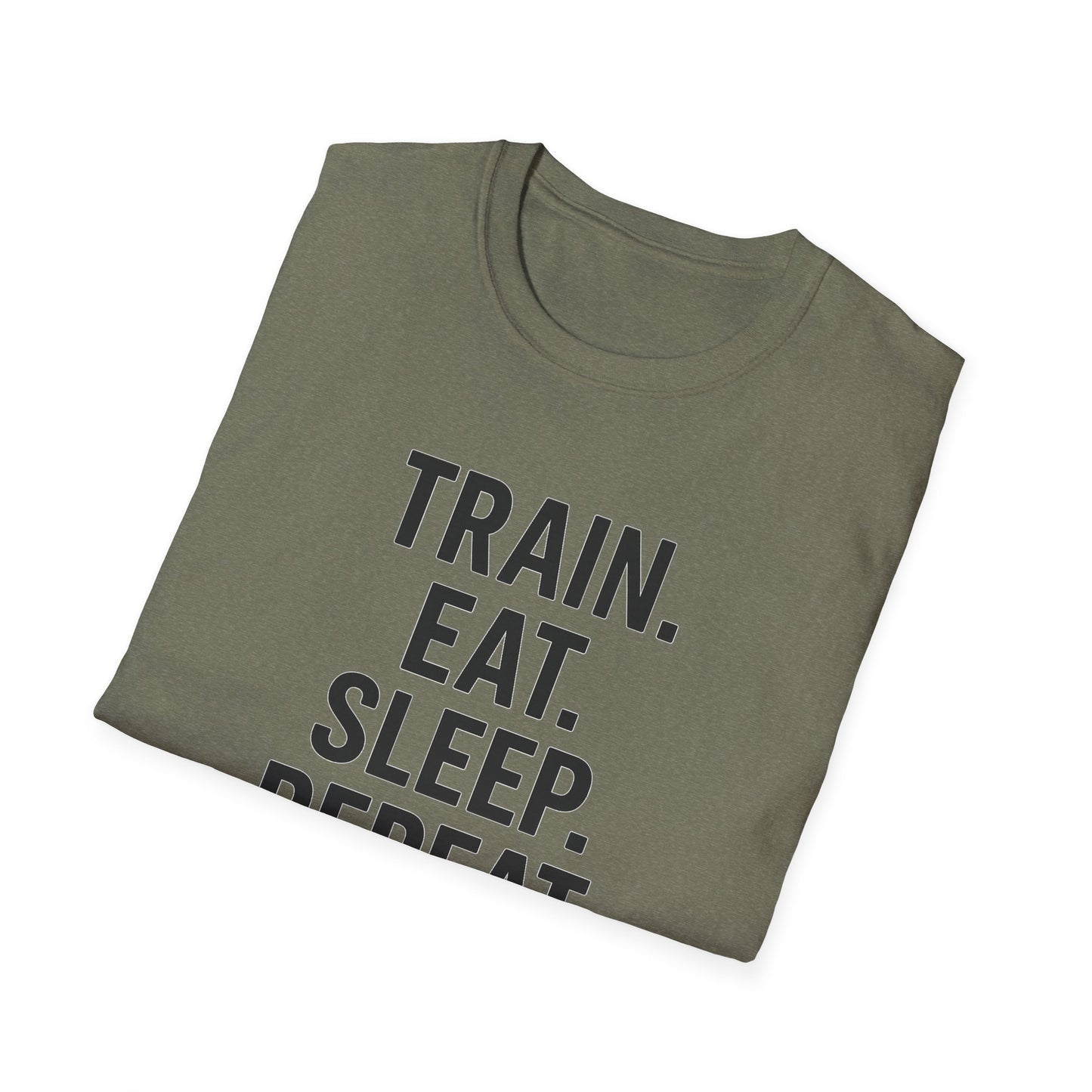 Grit Forge Athletics - Train Eat Sleep Repeat Motivational Fitness Tee-Shirt