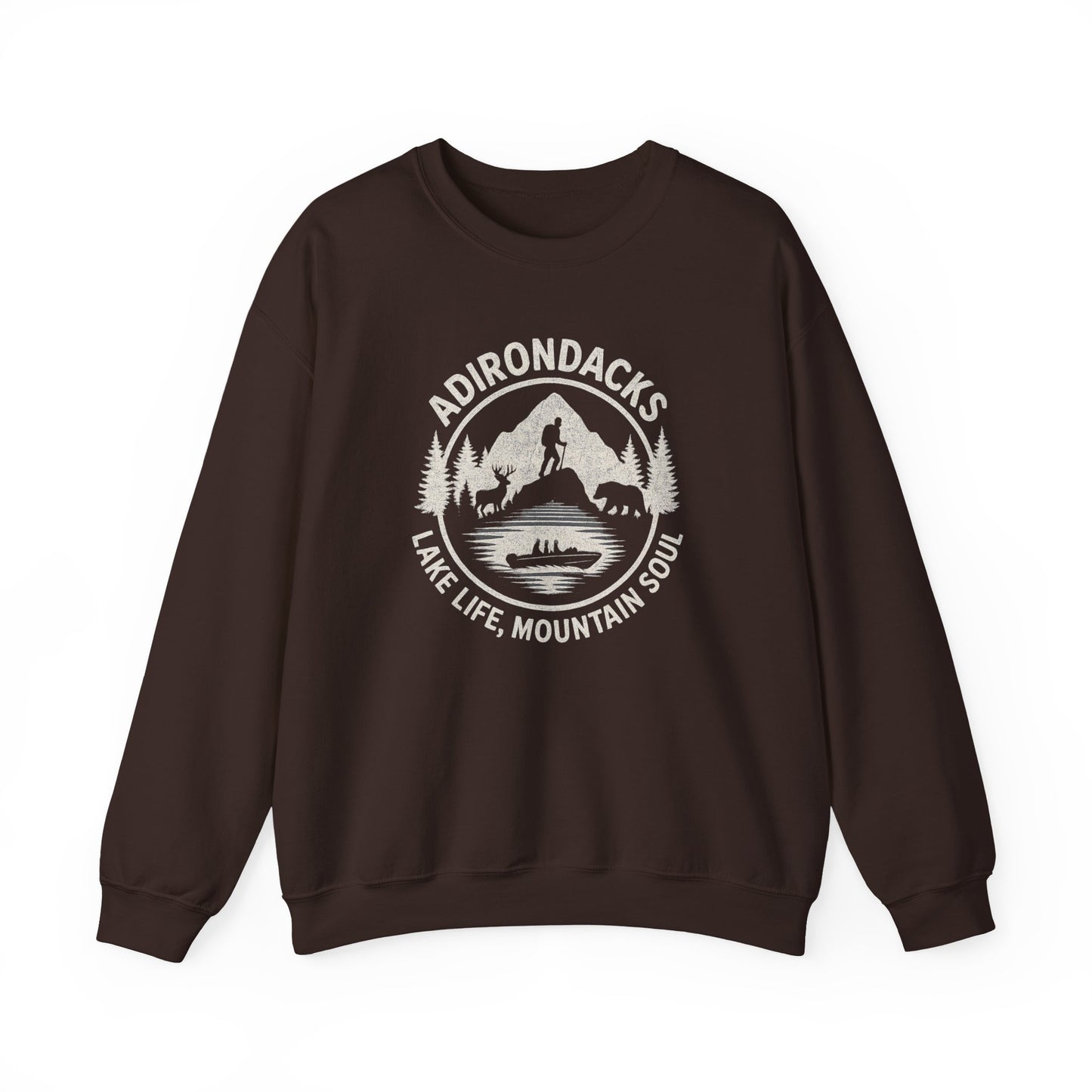 Cozy Adirondack Adventure Sweatshirt - "Lake Life, Mountain Soul"