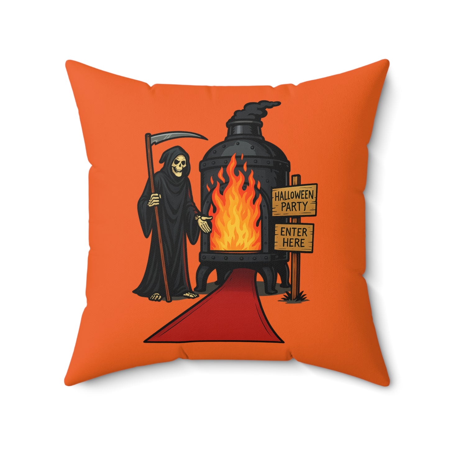 Halloween Party Grim Reaper Pillow