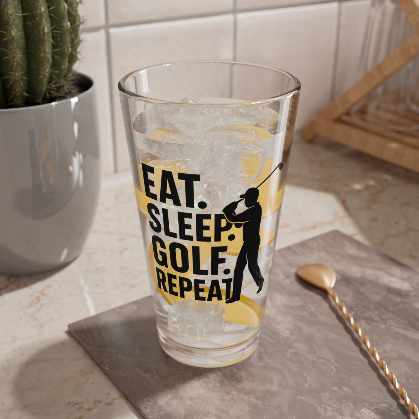 Golf Lover's Mixing Glass | 16oz Drinkware | Perfect for Gifts, Golfing Events, Home Bars, and Celebrations